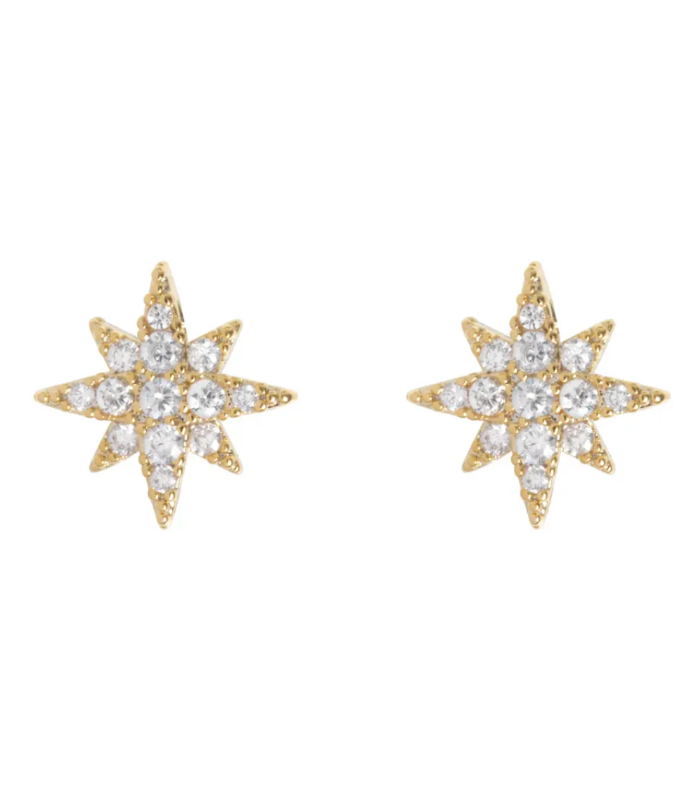 timi Aurora - Crystal Star Stud Earrings