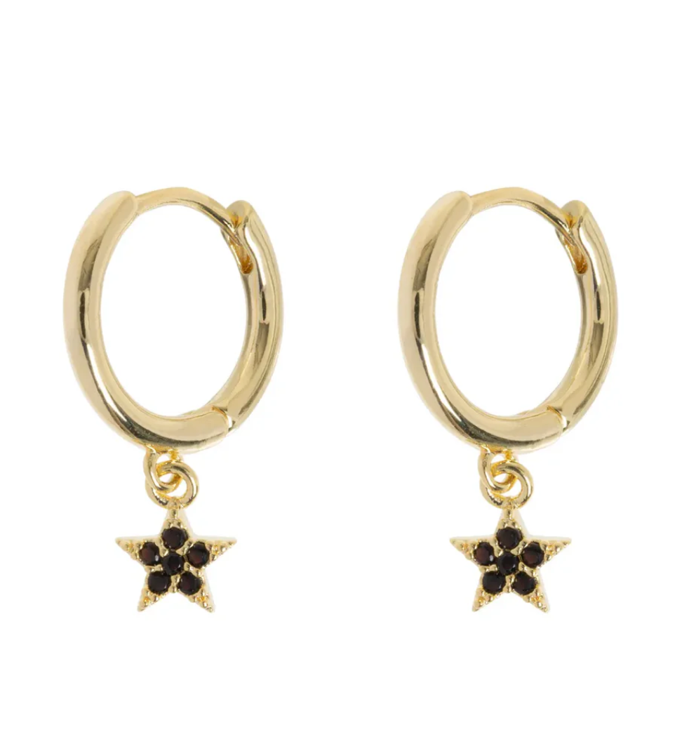 timi Elvira - Crystal Star Hoop Earring